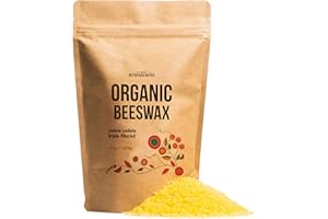 BETTER SHEA BUTTER Organic Beeswax Pellets | Beeswax for Candle Making, Wax Food Wraps, Furniture Polish, Lip Balm Making | Food Grade, 100% Pure, Yellow Beeswax Pastilles | 1 LB