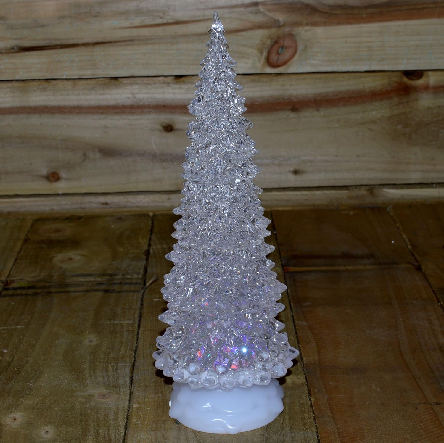 30cm Battery Operated Water Spinner Tree With Timer And Colour Changing LED's, Green - Image 5