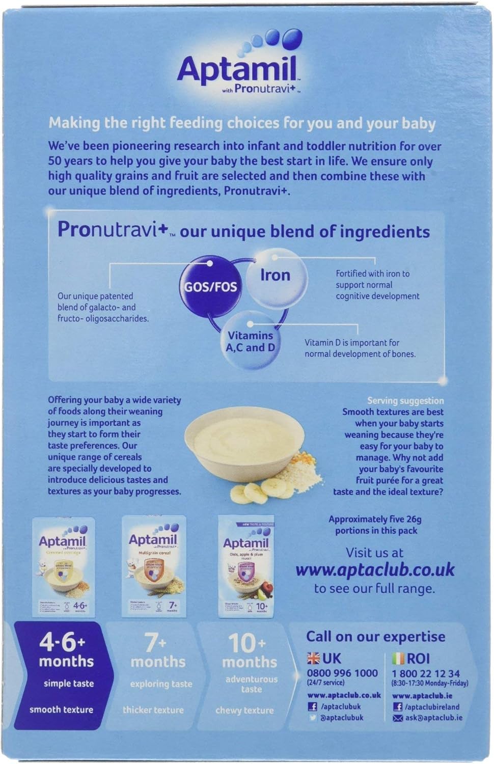 aptamil creamed banana porridge baby cereal 125g