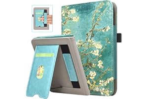 DMLuna Case for Kobo Clara BW (N365) / Clara Colour (N367) / 2E, Hands-Free Stand Premium PU Leather Cover With Auto Sleep/Wa