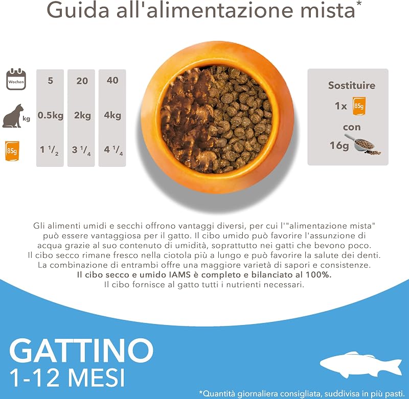 Cibo secco per gattini da 1-12 mesi con pesce oceanico, 10 kg