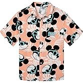 Disney Hawaiian Button Down Dress Shirt Adult Sizes (X-Small - 2XL)
