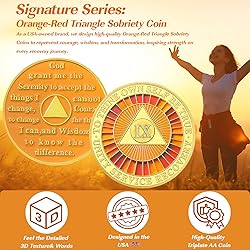 True to Self 9 Year Sobriety Coin, Affirmation AA