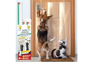 Panther Armor 3-Pack Door Protector from Dog Scratching - 3 x 40" x 8.2" Cat Scratch Door Frame Protector Anti Dog Scratch - Door Guard Clear