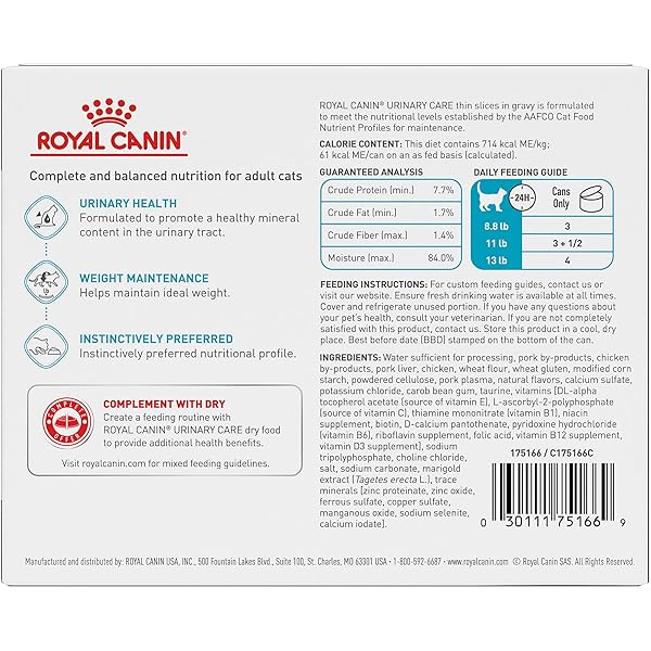 ROYAL CANIN FELINE URINARY CARE THIN SLICES IN GRAVY WET CAT FOOD, 3 OZ CAN, CASE OF 6