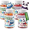 DR. MORITZ Kids Magnesium Gummies (60 Count, 2 Pack) and Kids Multivitamin Gummies (60 Count, 2 Pack) Bundle - for Relaxation and Health Support - Toddler Vitamins - Magnesium Calm Supplement