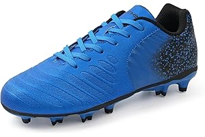 FEETHING Women Soccer Cleats Firm Ground Lace-Up Men Soccer Shoes Adult unsix Light-Weight Outdoor Training Football Sneakers