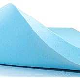 subrtex 3 Inch Memory Foam Mattress Topper Ventilated Gel Infused Bed Foam Topper, CertiPUR-US Certified, King, Blue
