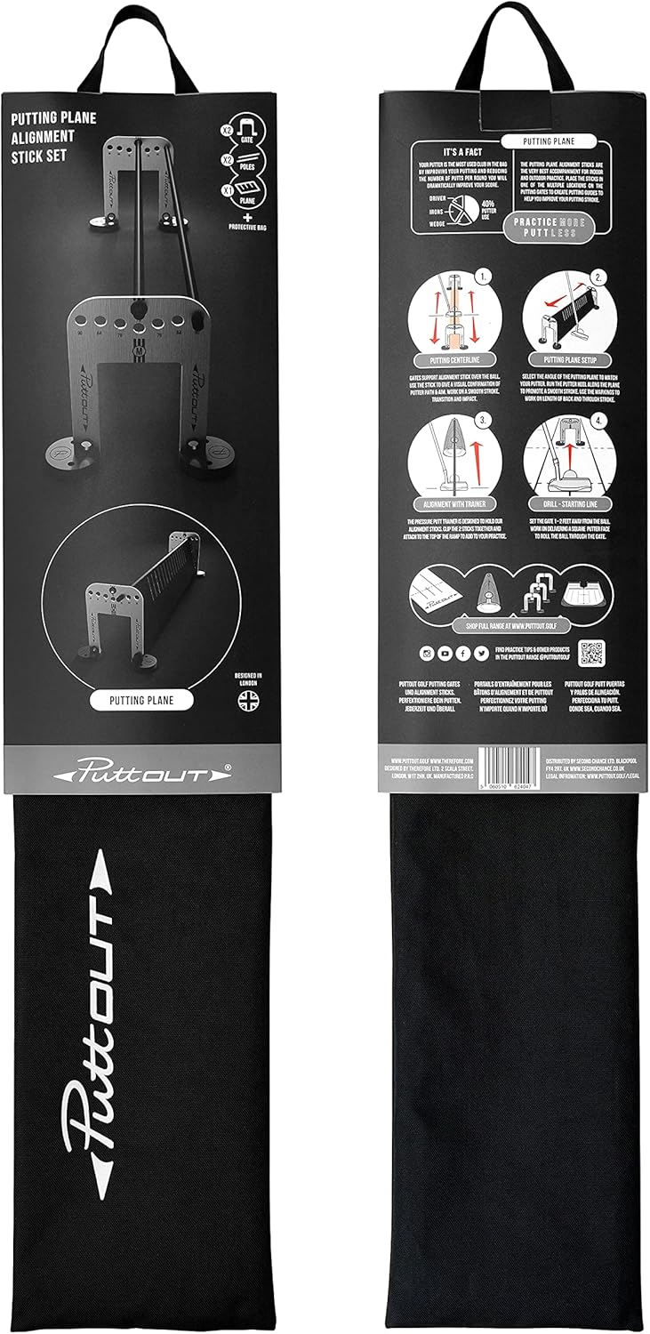 PuttOut Golf Putting Plane with Alignment Stick Set and Gates : Sports & Outdoors
