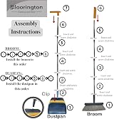 Floorington Dustpan and Brush Set Long Handled 124 cm Lightweight 800g Grey view 7