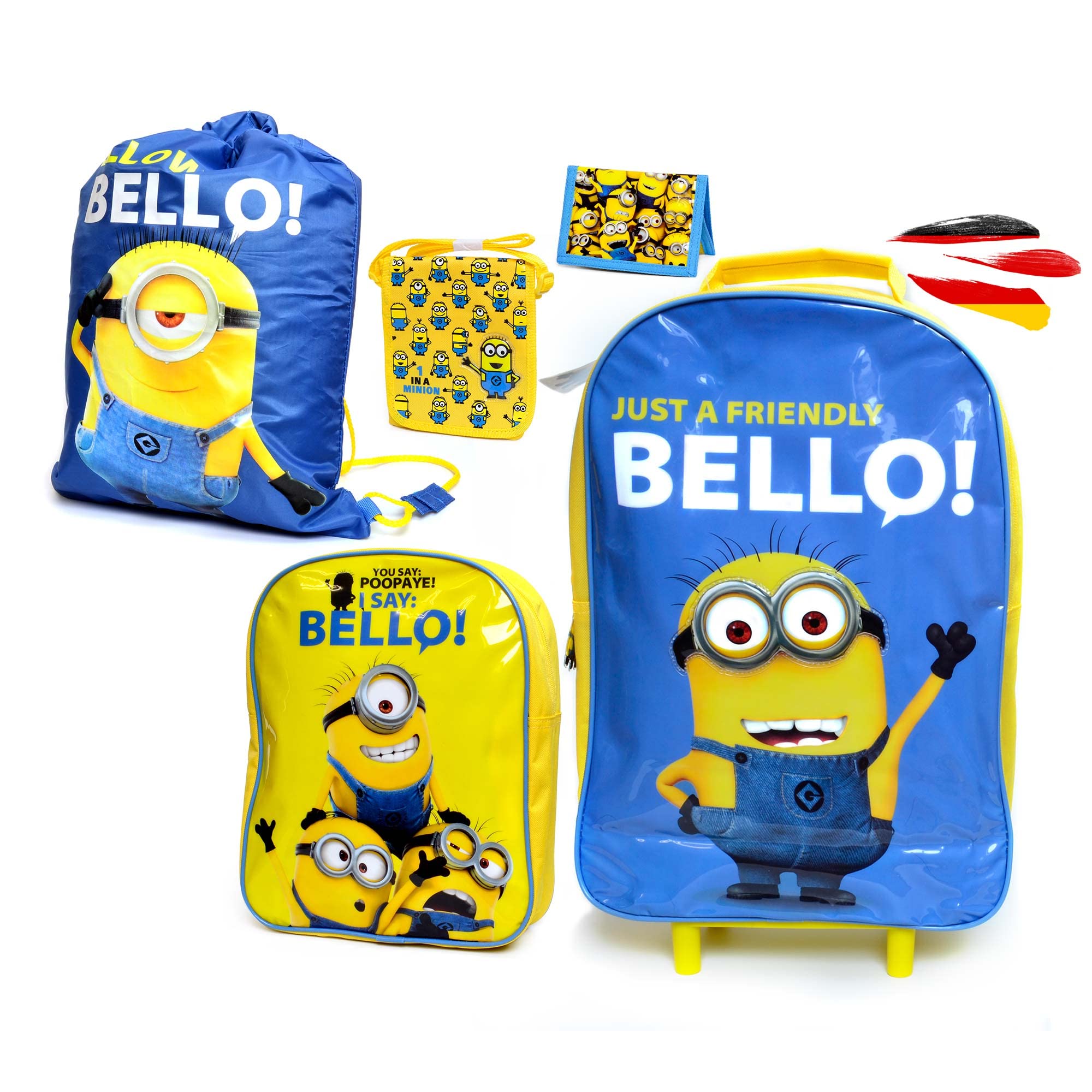 Minions Luggage Set, 40 cm, 110 L, Yellow