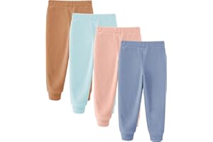 JARMAKO Toddler Boys and Girls Micro Fleece Pants, Warm Sweatpants, 2-6 Years
