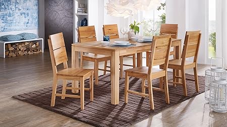 Möbel Akut Ausziehtisch Holm Esstisch Esszimmer Tisch Kernbuche massiv geölt 140-200x90 cm