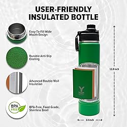 Y TOP 24 oz Insulated Stainless Steel Water Bottle