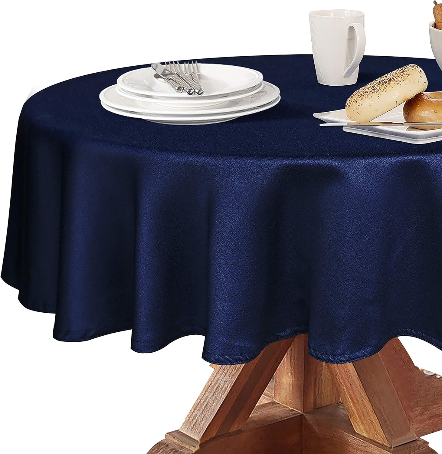 Best blue table cloth round 60