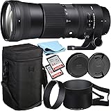 Sigma 150-600mm Canon Zoom Telephoto Lens F/5-6.3 DG OS HSM Bundle with Sigma Lens for Canon, Front and Rear Caps, Lens Hood,