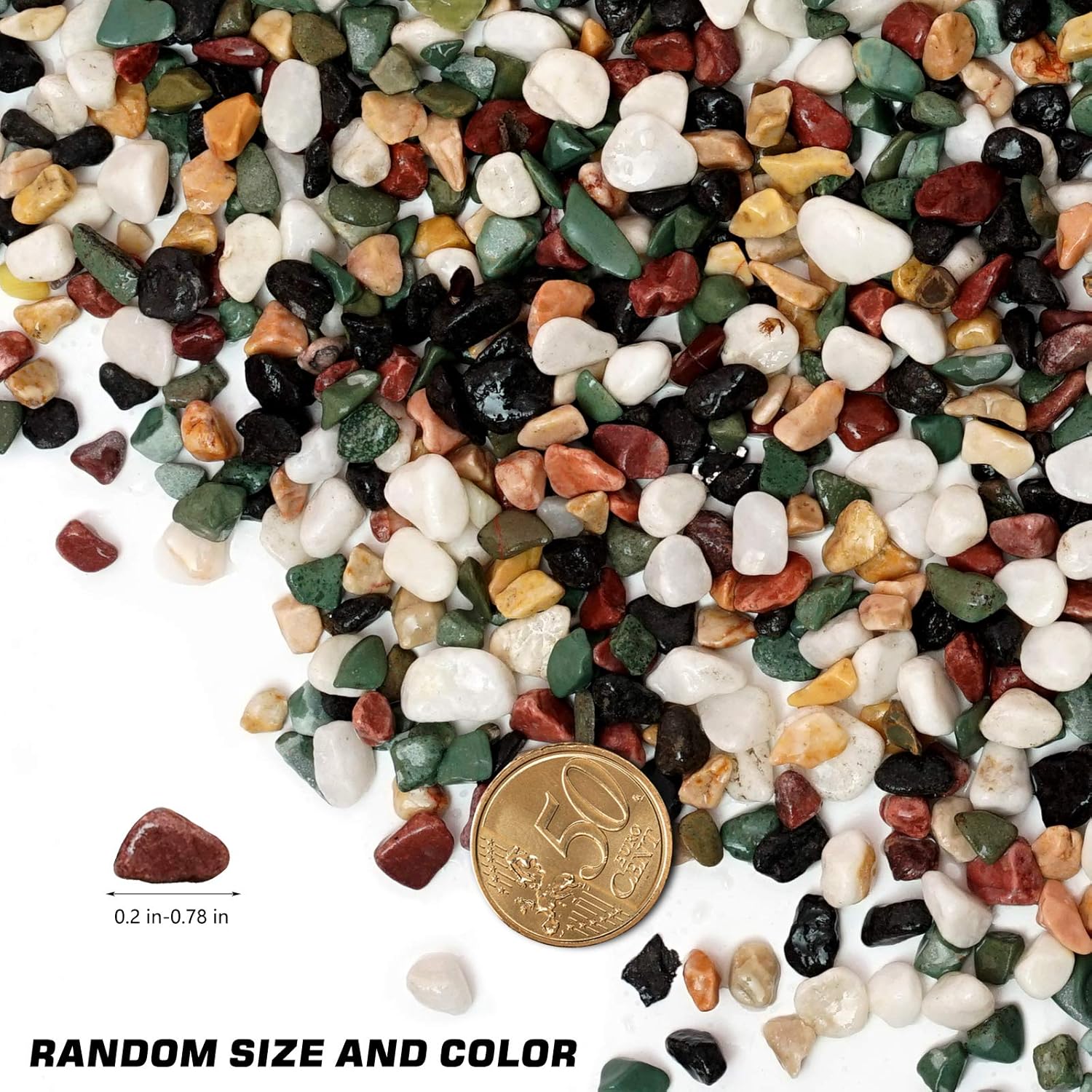 2.7 lb Mixed Five Color Decorative Rocks Stones Pebbles-Garden Ornamental Gravel for Potted Plants, Succulent, Cactus Bonsai, DIY, Vase Fillers, Pumice, Aquarium, Terrarium, Fairy Gardening, Top Dressing. : Garden & Outdoor