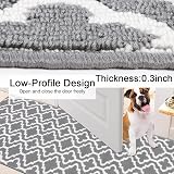 SHACOS Grey Runner Rug 60x180 cm Non Slip Hallway Kitchen Entryway view 3
