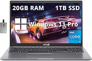 ASUS Vivobook 15.6" FHD Touchscreen Laptop, Intel i5-1135G7 Processor, 20GB RAM, 1TB PCIe SSD, Intel Iris Xe Graphics, Number