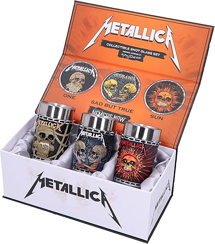 Amazon.com | ICUP AC/DC Icons 4 Piece Shot Glass Set: Shot Glasses