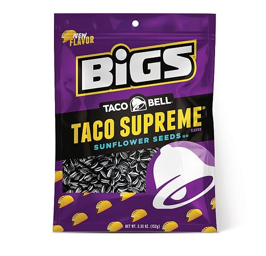 Bigs Taco Bell Taco Supreme Sunflower Seeds, 5.35-Ounce (816012012739)