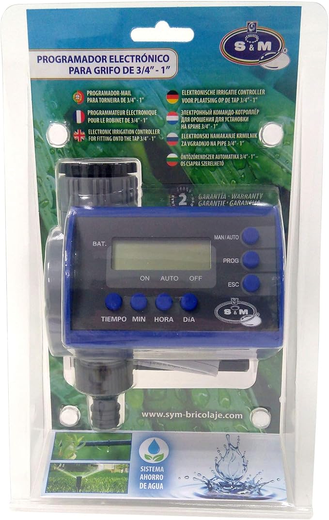 S&M 590047 Programador Digital de Grifo para Riego Automático ...