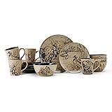 Mossy Oak Animal Print 16 Piece Dinnerware
