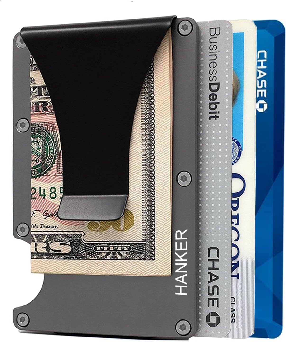 Carbon Fiber Aluminum Metal Minimalist Wallet RFID Blocking Credit Card Holder Money Clip