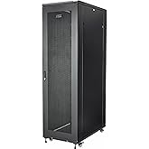 StarTech.com 4-Post 42U Server Rack Cabinet, 19" Data Rack Cabinet for IT Equipment Mount, Full Size Network Cabinet Storage, Ships Fully Assembled