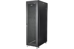StarTech.com 4-Post 42U Server Rack Cabinet, 19" Data Rack Cabinet for IT Equipment Mount, Full Size Network Cabinet Storage,