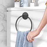 Susswiff Matte Black SUS304 Towel Ring Wall Mounted view 6