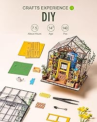 Rolife DIY Miniature Greenhouse Kit, Tiny/Mini