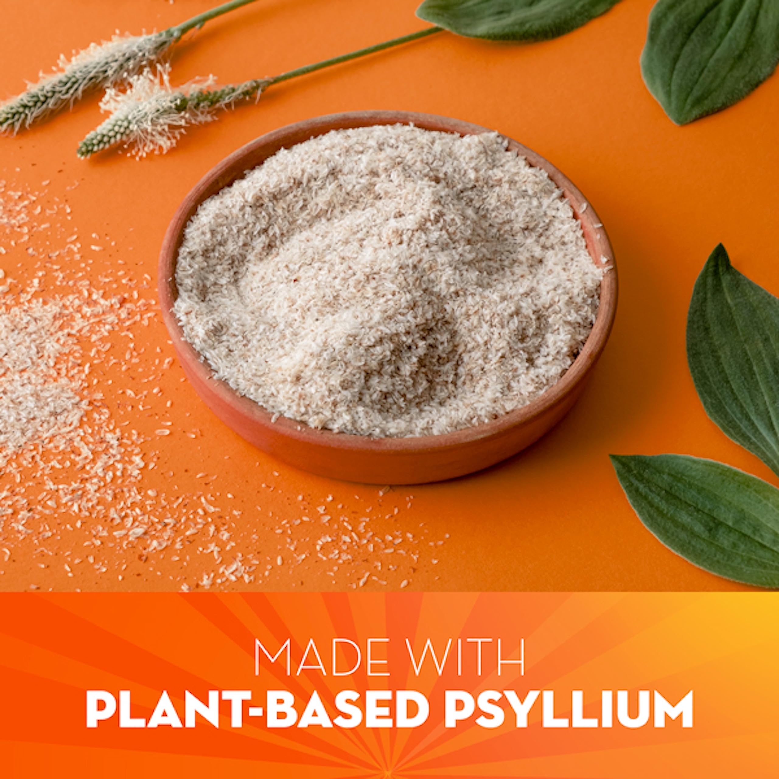 Metamucil, 4-in-1 Fiber Supplement, Psyllium Husk Powder, Sugar-Free Powder, Berry Flavored Drink, 114 Servings