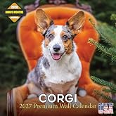 Corgi Calendar 2027-16-Month 12x12 Wall Calendar | Sept 2026-Dec 2027 Calendar, 16-Month, Dog Lover Gift, Made in USA, Thick No-Bleed Paper, Opens to 12x24, Corgi Butt Photos