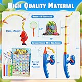 CozyBomB Magnetic Fishing Toys Set for Bath Time Pool Party with Poles Net view 3