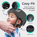 Niftii Kids Helmet with Pads Adjustable Multi-Sport Safety Gear 3-15 Black view 5