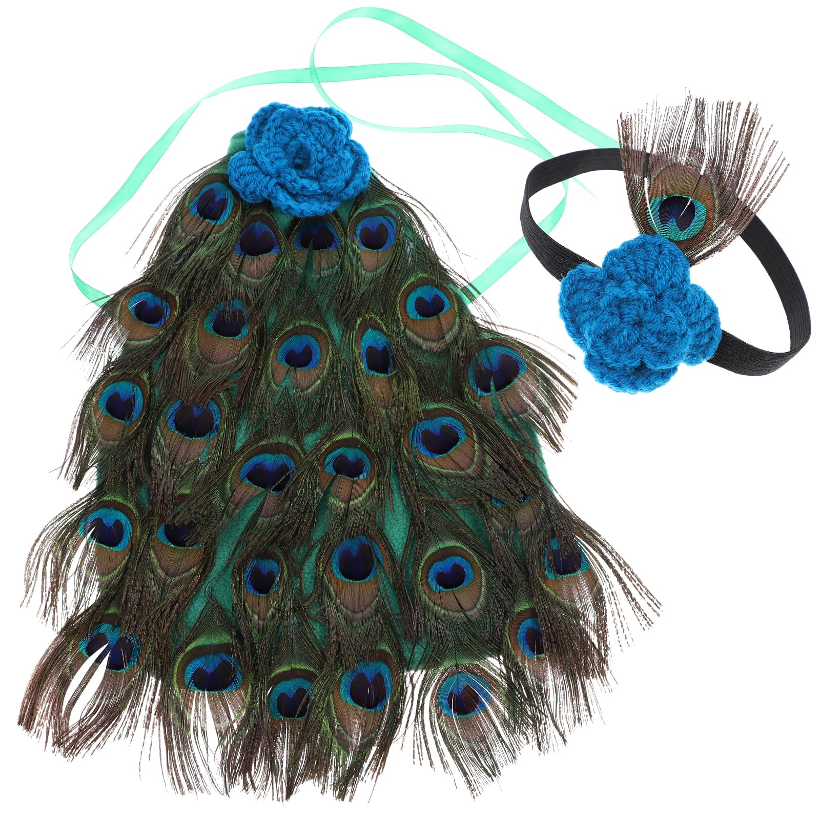 Toyvian Boy Infant Clothes 1 Set Newborn Baby Photography Props Novelty Peacock Costume Outfits with Headband Newborn Babies' Outfits