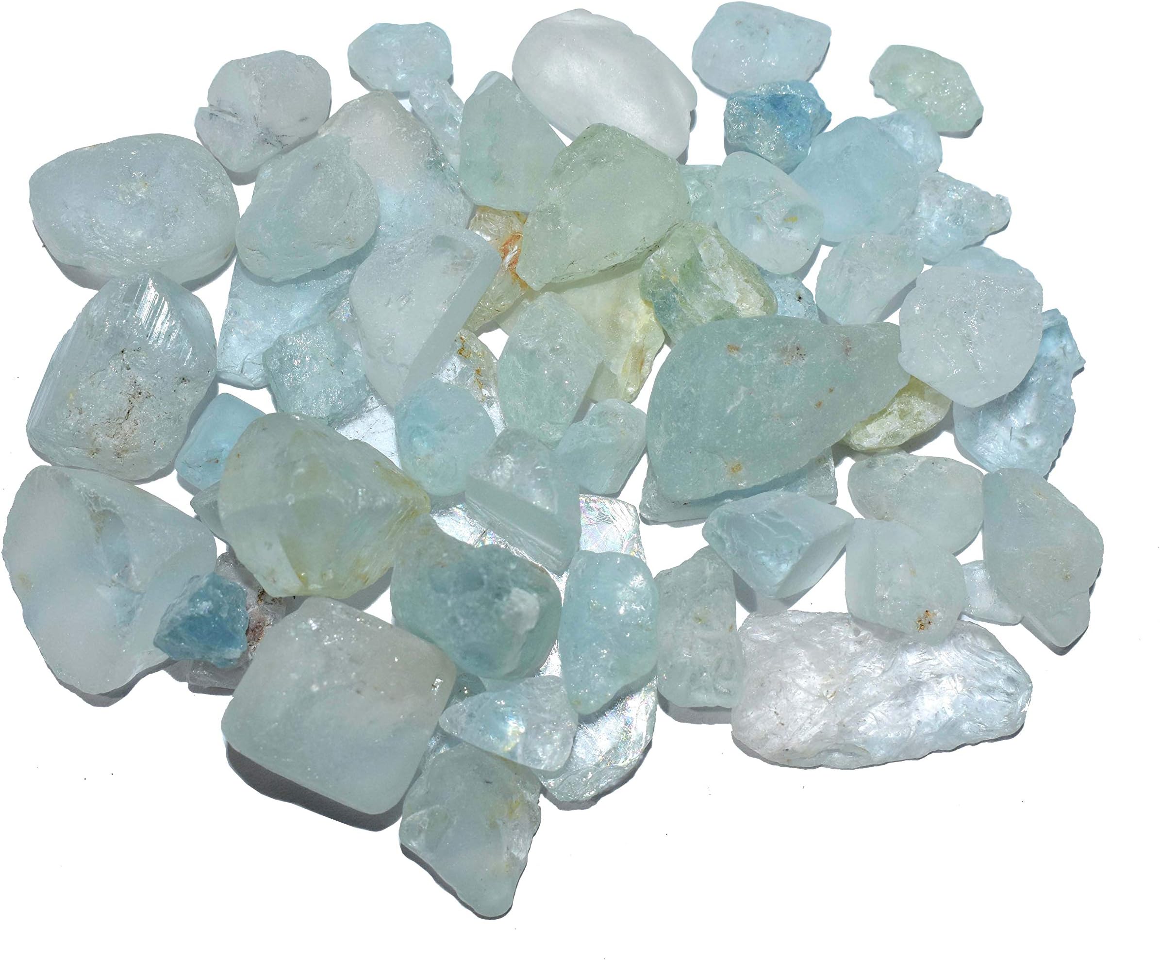 Pyramid Tatva Raw - Aquamarine AAA 25 Ct Natural Chakra Crystal Healing Stone