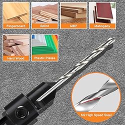 5-pc Woodworking Countersink Counterbore Drill Bit