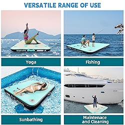 Inflatable Floating Dock, 8 x 6ft Air Dock