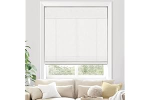 UNISHADES Light Filtering Cordless Roman Shades for Indoor Windows & French Doors, for Window Size 27" W x 60" H Light Filtering - Natural