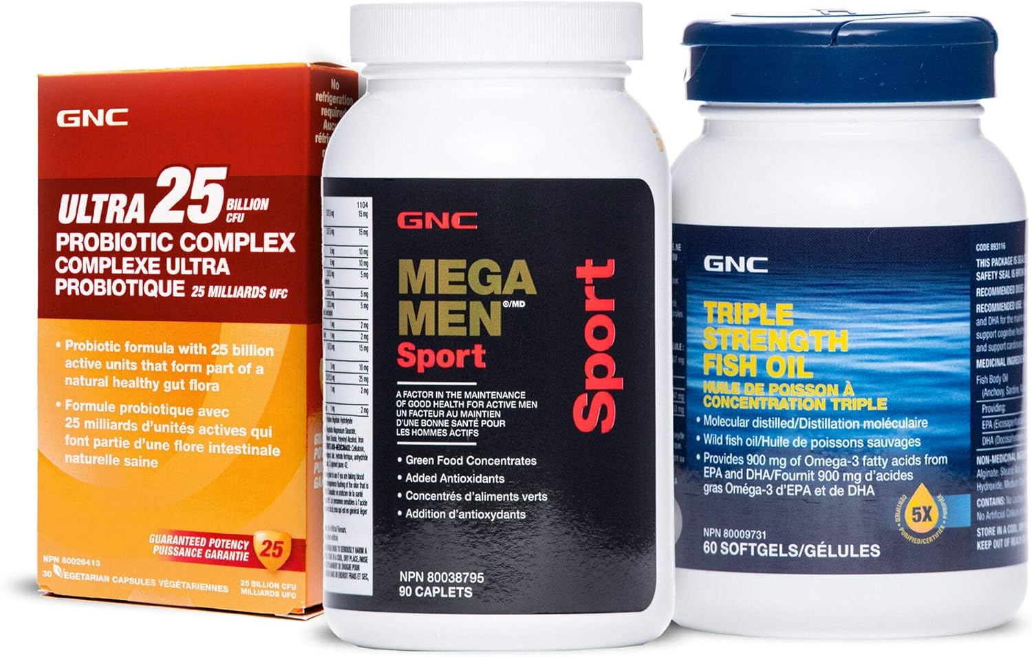 GNC Men's Wellness Bundle Mega Men Sport Multivitamin, Triple