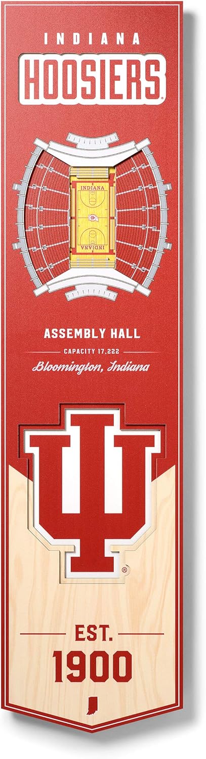 YouTheFan NCAA 3D Stadium Banner, 8 x 32 Inches