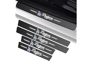 UMLYOP LA Dodgers Car Door Edge Guards Door Sill Protector for Dodgers Fans,4pcs Car Door Step Protective/Decorative Sticker/Film,Car Door Sill Protection,Scratch Pad Protector,Souvenir for Baseball Fans