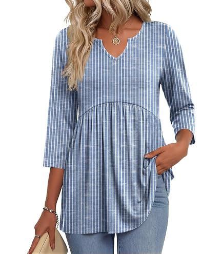 ladies tops and dresses 3/4 Length Sleeve Womens 2026 Fall Clothes Summer Clothes Blouses for Women Business Casual Outfits Fashion Clothing Black Tops S at Amazon Women's Clothing store and Winter Lacey Womens Dress/Top | Vintage