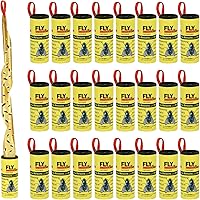 24PCS Fly Paper Strips, Triitech Sticky Fly Ribbons Traps, Fly Tape Trap Ribbons for Indoor and Outdoor