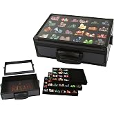 Forged Dice Co. Dice Display Case and Rolling Tray with 3 Removable Divided Dice Trays - Storage Box Holds up to 720 Metal or Plastic Polyhedral Dice Sets - Great for Dice Collectors or RPG D&amp;D Games