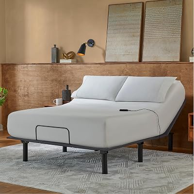 Beautyrest baselogic Level 1 Adjustable Base Bed Frame - King - Head Adjustability, Wired Remote, Removable Legs for Zero-Clearance Design, and Foldable for Convenient Mobility and Storage