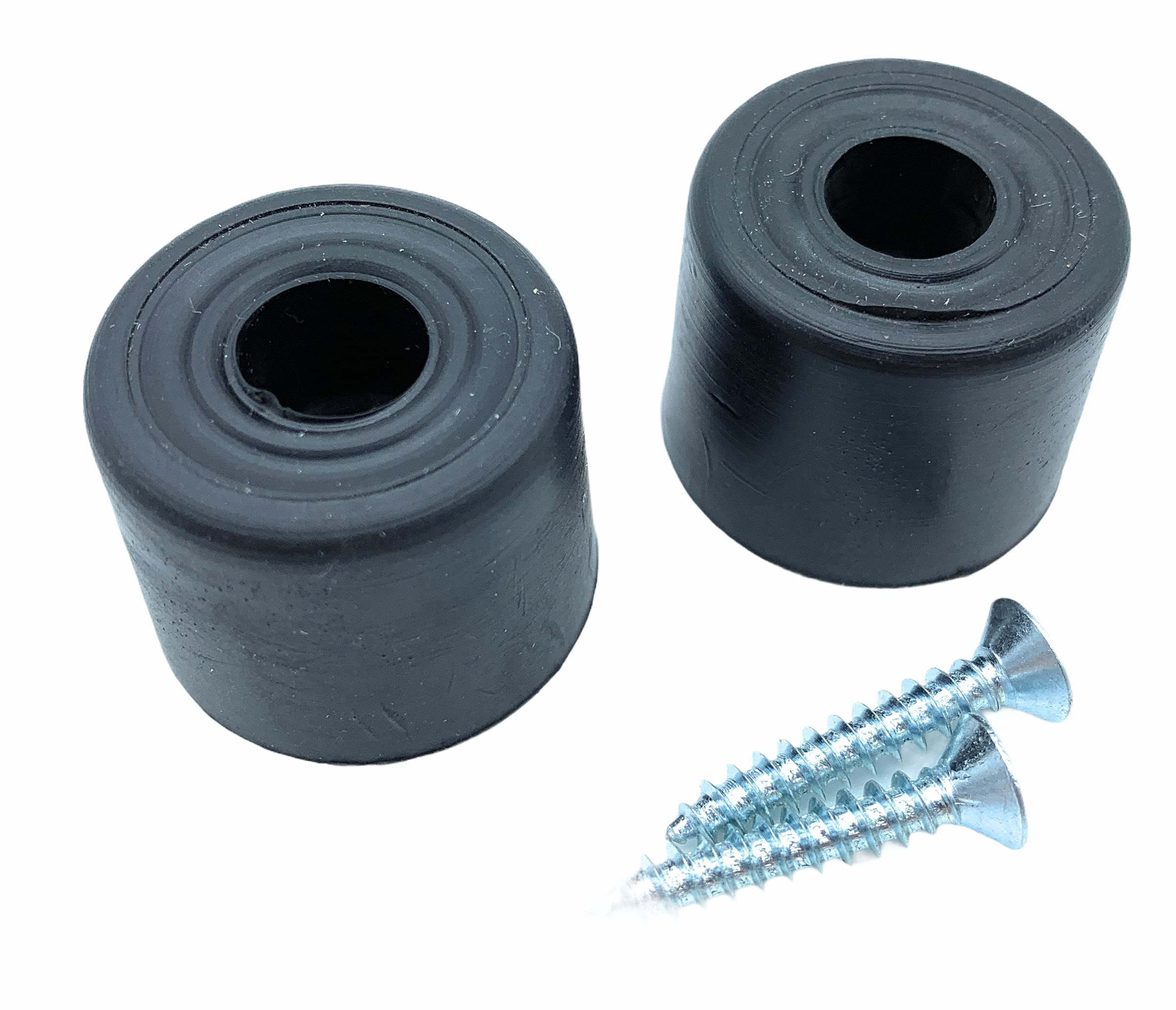 Rubber Door Stops/Wall Protectors with Screws (Small (28mm) Black)