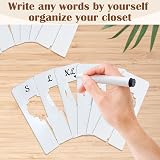 mwellewm 30 PCS Wardrobe Dividers White PVC Clothes Shelf Hanger Rack Tags view 4